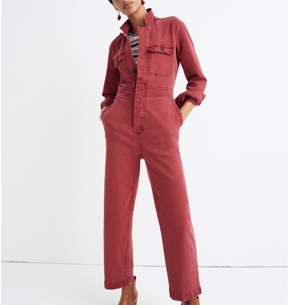 Madewell Garment-Dyed Denim Slim Coverall Jumpsuit